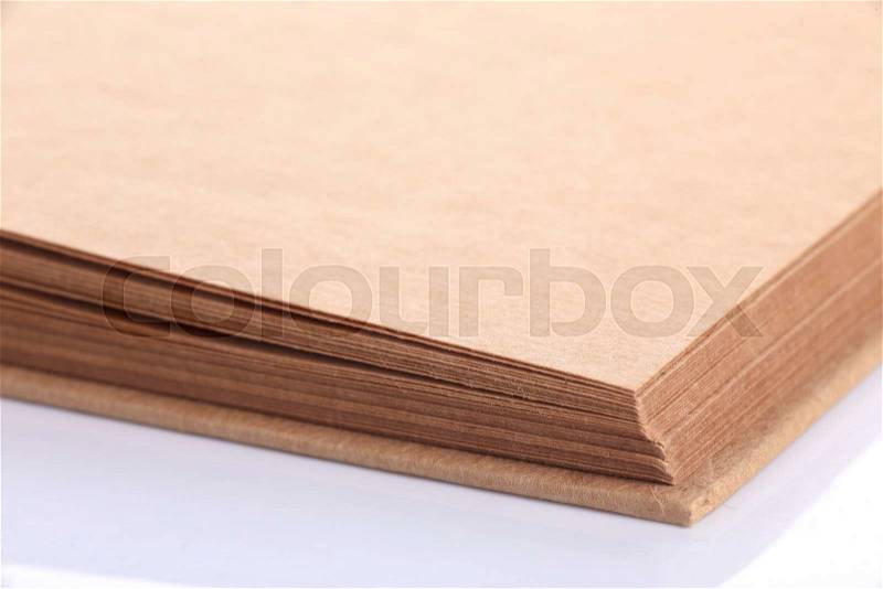 Open book paper blank on white background, stock photo