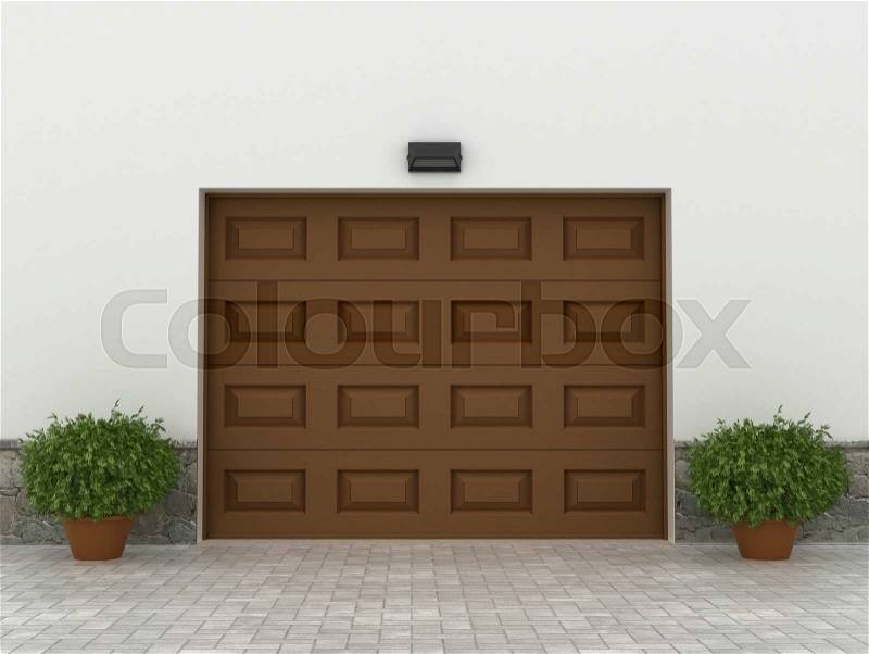 Garage doors. Garage concept, stock photo