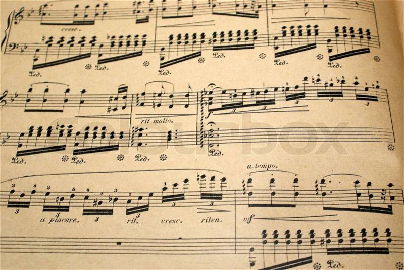 Music notation. Classic, stock photo