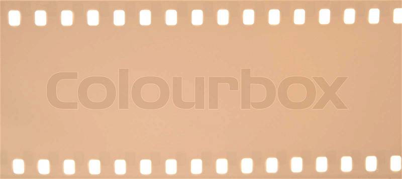 Movie film on a white background, stock photo