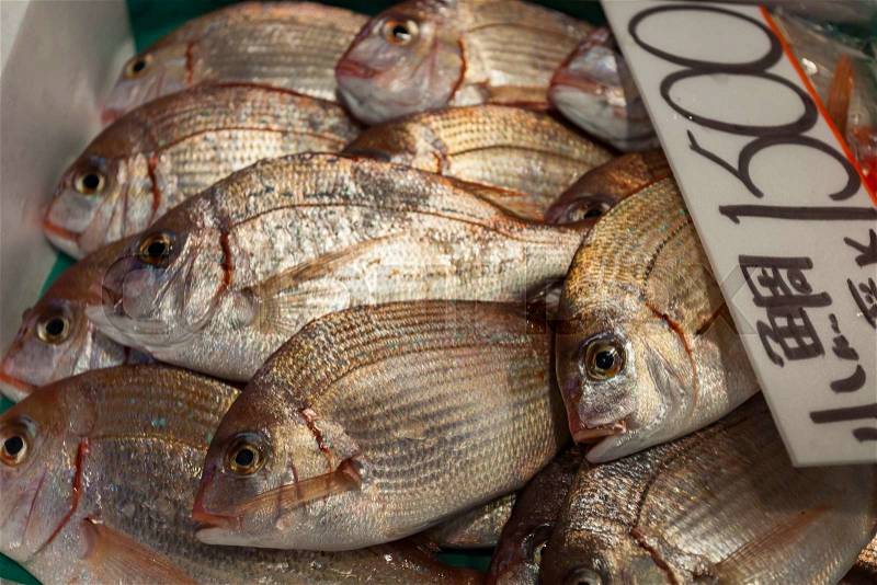 Tsukiji Fish Market, Japan, stock photo