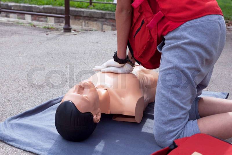 Cardiopulmonary resuscitation - CPR, stock photo
