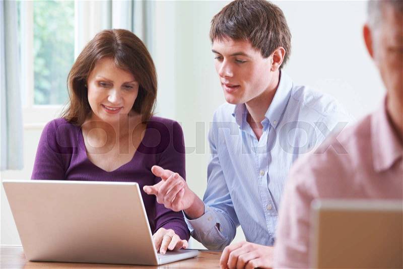 Female Student In Adult Education Computer Class, stock photo