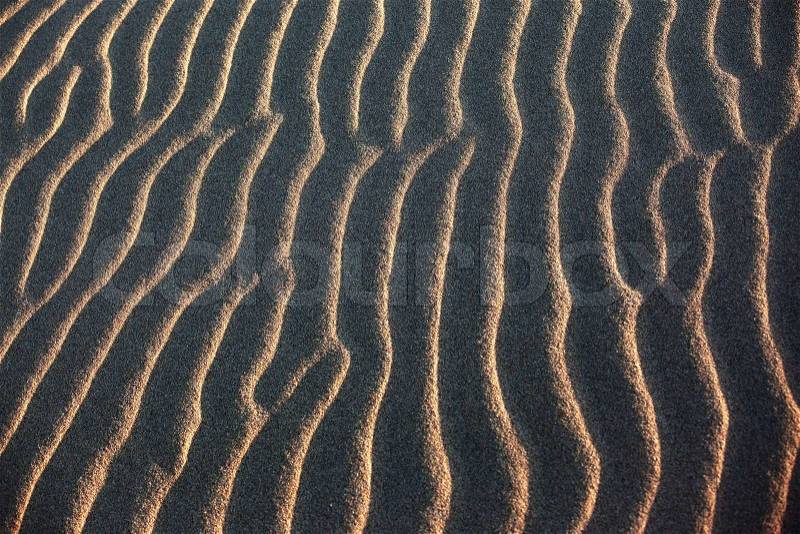 Sand waves in desert background, stock photo
