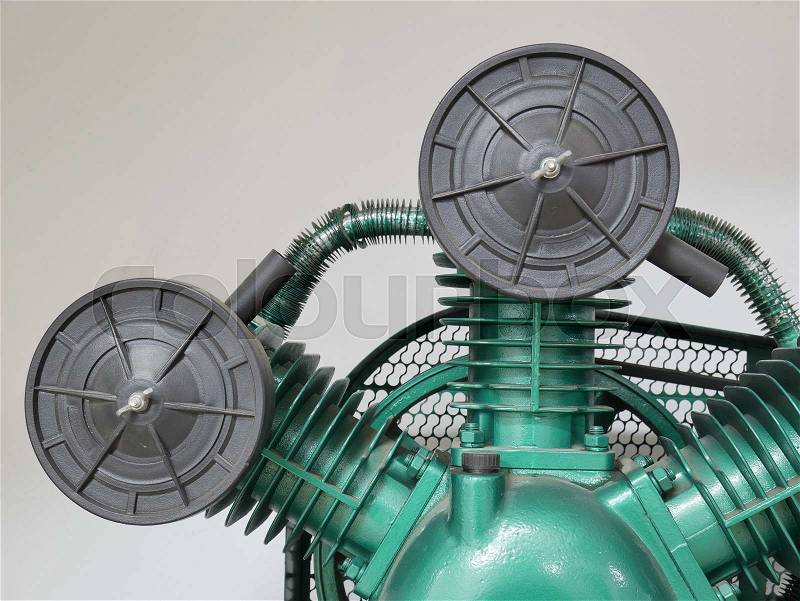 Close up body of Industrial air compressor , stock photo