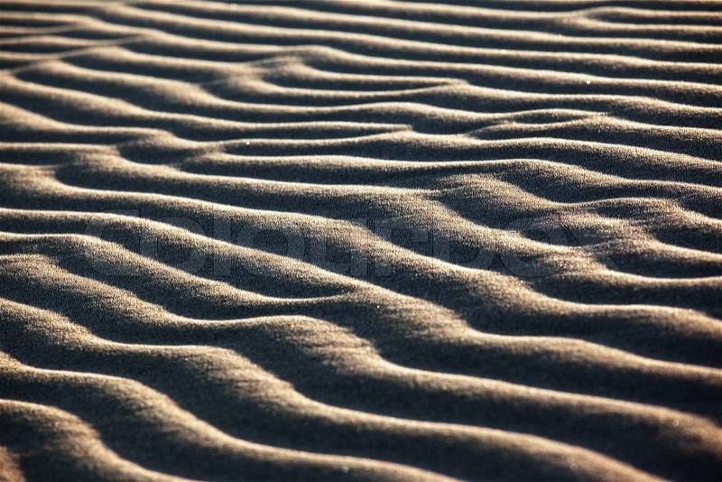Sand waves in desert background, stock photo