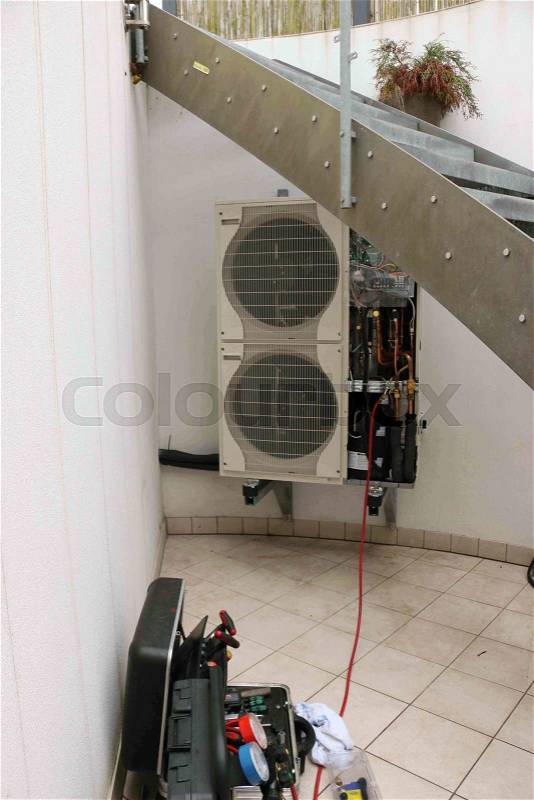 Heat pump, stock photo