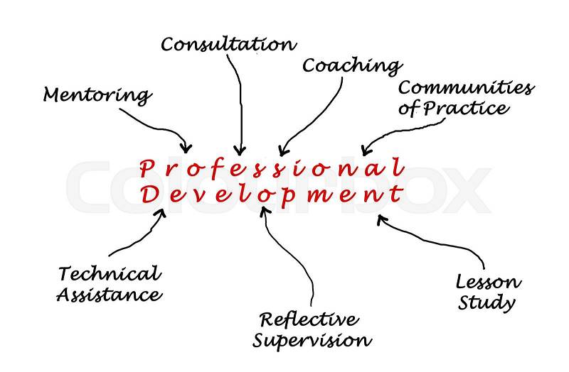 Diagram of Professional Development, stock photo