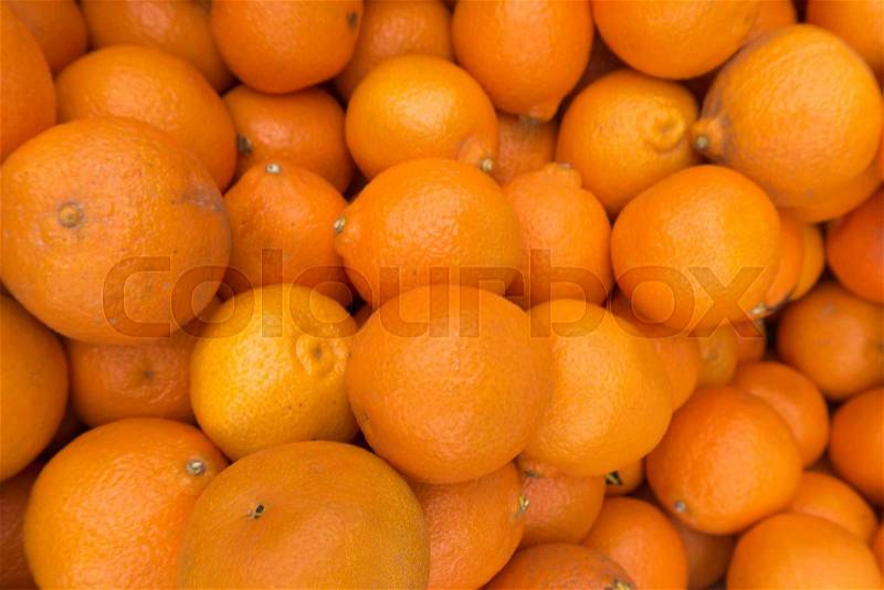Fresh mandarin oranges on market. oranges fresh fruit. clementines. Ripe tangerines, stock photo