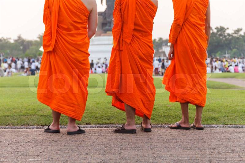 Monks in Thailand, stock photo