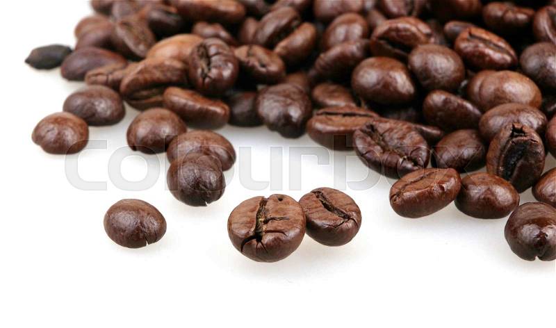 Coffee Beans isolated on white, stock photo
