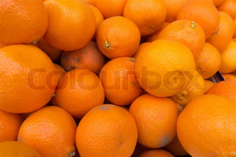 Fresh mandarin oranges on market. oranges fresh fruit. clementines. Ripe tangerines, stock photo
