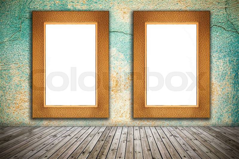Double emtry frame with brick Wall, abstract pattern background, stock photo