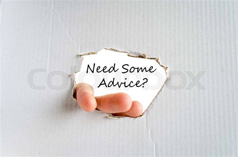 Need some advice text concept isolated over white background, stock photo