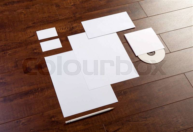 Photo. Template for branding identity. For graphic designers presentations and portfolios. Stationary mockup, stock photo