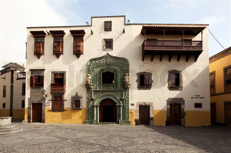 House of Christopher Columbus at Las Palmas, Grand Canary, stock photo
