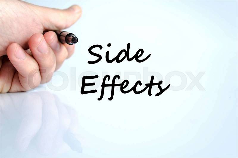 Side effects text concept isolated over white background, stock photo