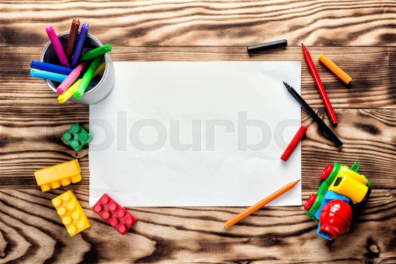 Children\'s drawing blank, stock photo