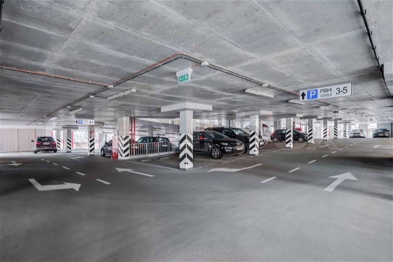 Multi Level Public Parking Space. City Parking, stock photo