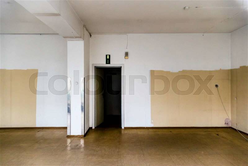 Vacant business waiting for a tenant. shop stands empty because the economic crisis, stock photo