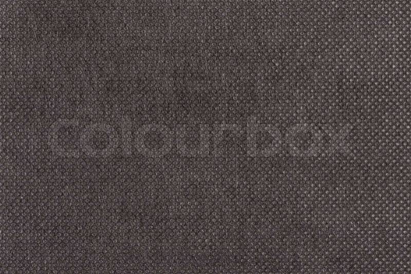 Black plain fabric, textile. Close up shot, stock photo