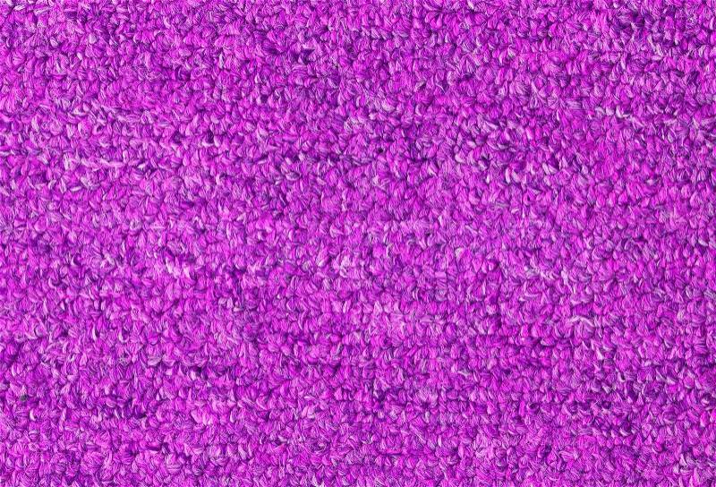 Carpet texture close-up, purple furry carpet texture background, stock photo