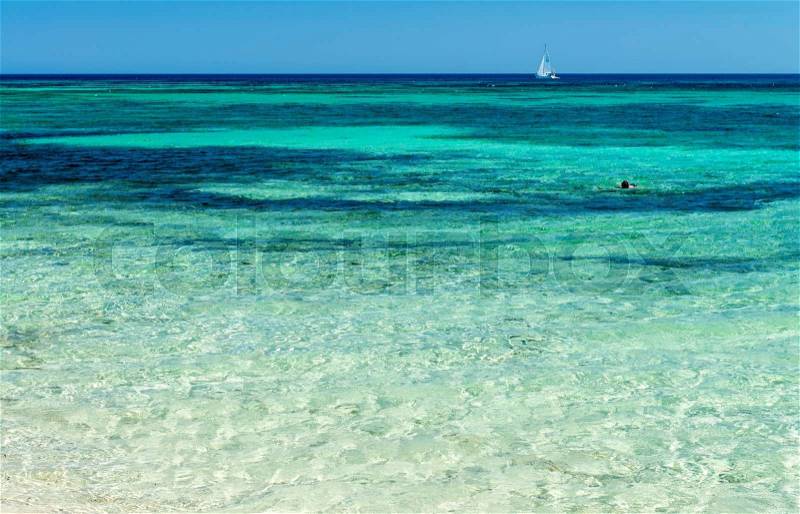 Crystal clear ocean water, stock photo