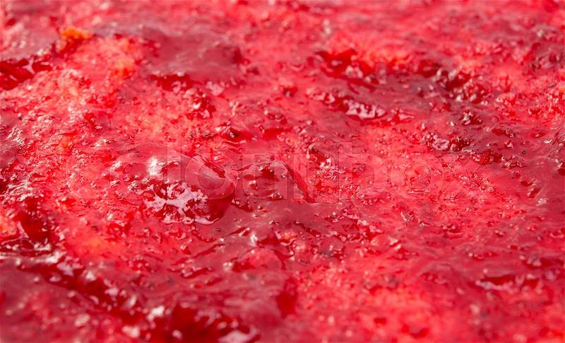 Background of raspberry jam. macro, stock photo