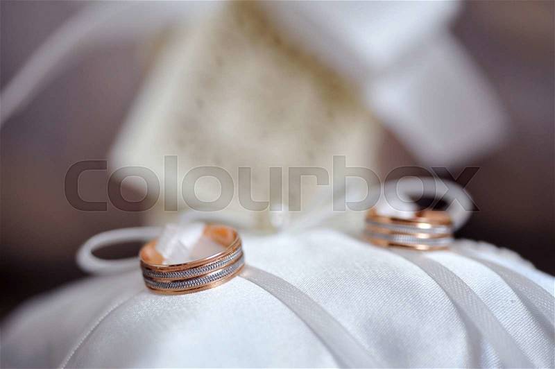 Wedding accessories in coral tones in wedding day, stock photo