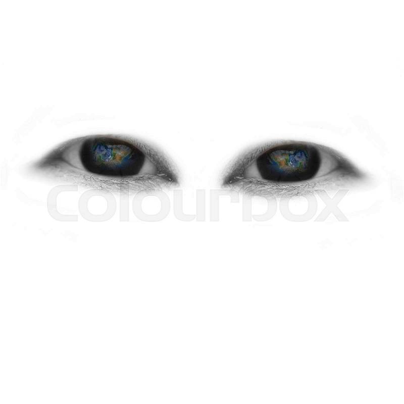 Eye on white ,including elements furnished by NASA, stock photo