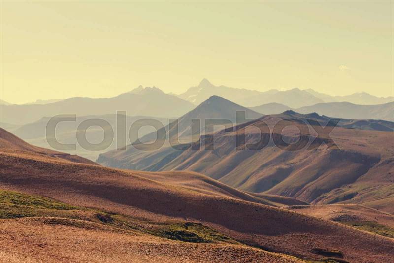 Scenic landscapes of Northern Argentina, stock photo