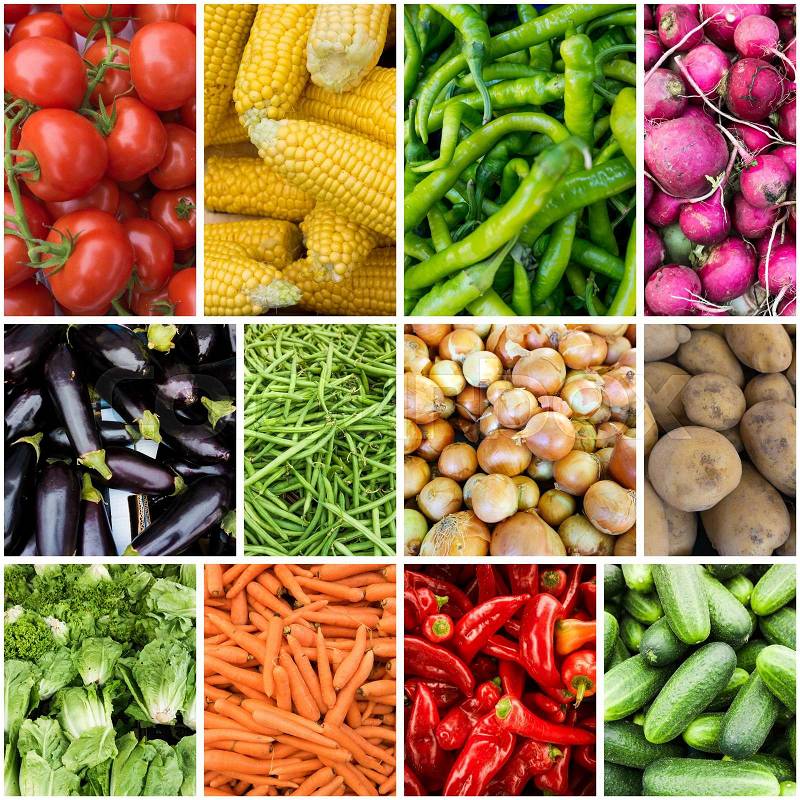Different raw vegetables background.Healthy eating. vegetables collage, stock photo
