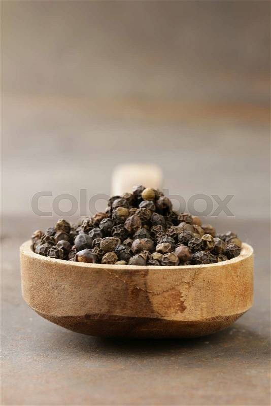 Black pepper spices traditional and flavorful seasoning for food, stock photo