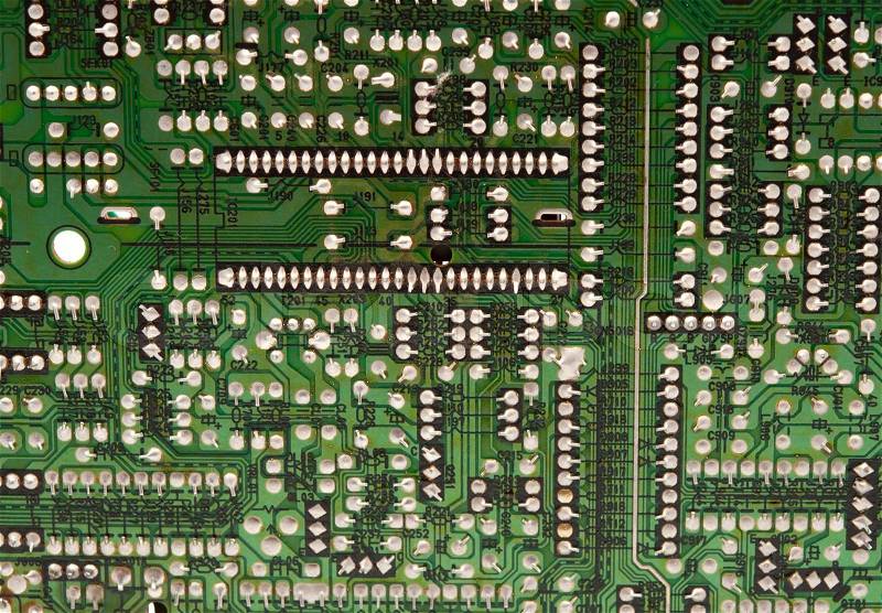 Printed-circuit board- It is photographed by close up, stock photo