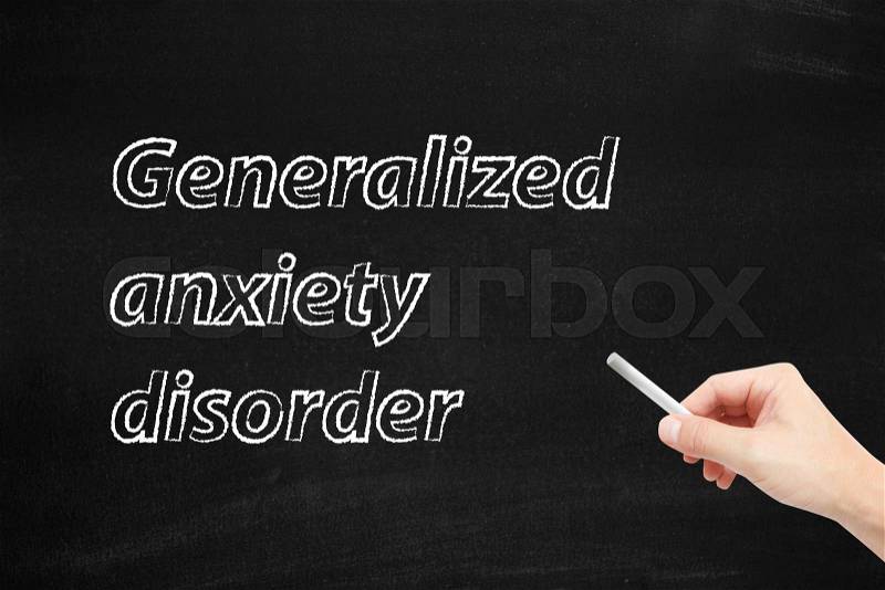 Generalized anxiety disorder written on a blackboard, stock photo