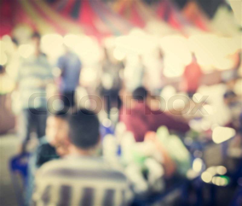 Abstract of Festival Event with People Blurred Background, stock photo