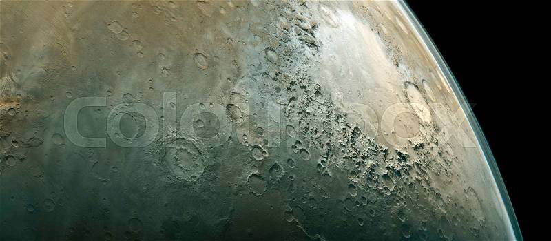 Surface of the Mars. Elements of this image furnished by NASA, stock photo