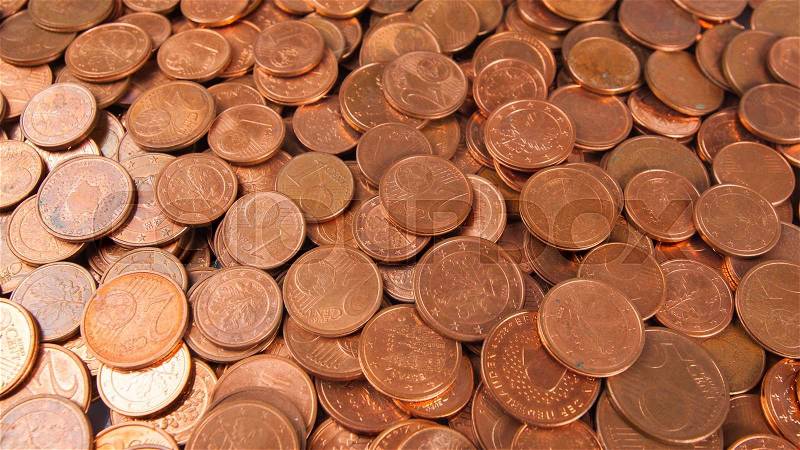 Euro coin money. Coins background. euro coins. cent coins. euro cents, stock photo