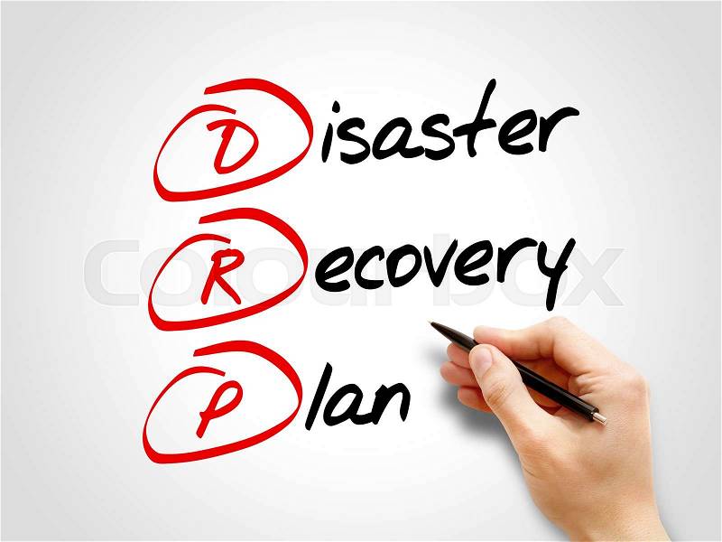 DRP - Disaster Recovery Plan, acronym business concept, stock photo