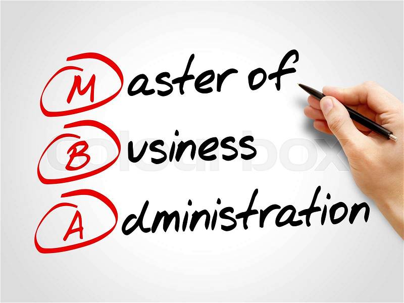 MBA - Master of Business Administration, acronym business concept, stock photo