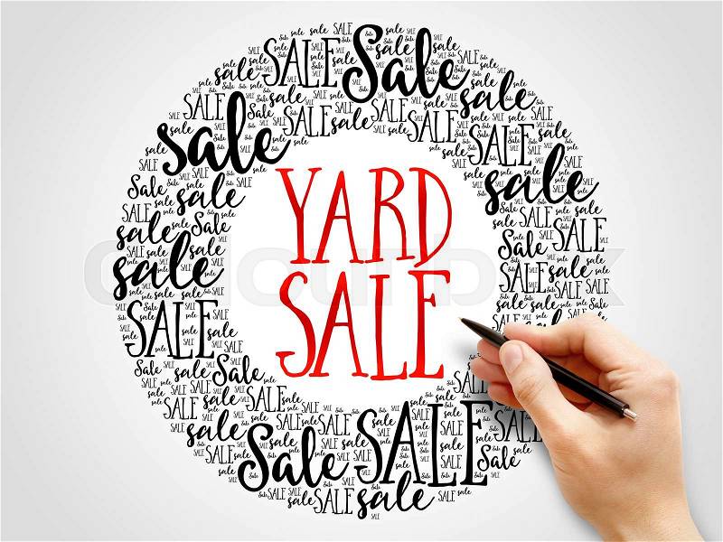 YARD SALE words cloud, business concept background, stock photo
