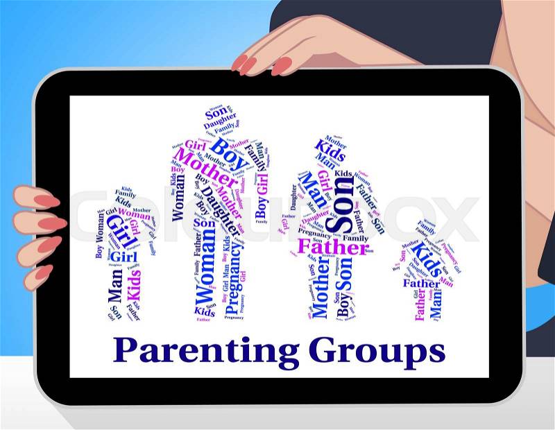 Parenting Groups Representing Mother And Child And Mother And Child, stock photo
