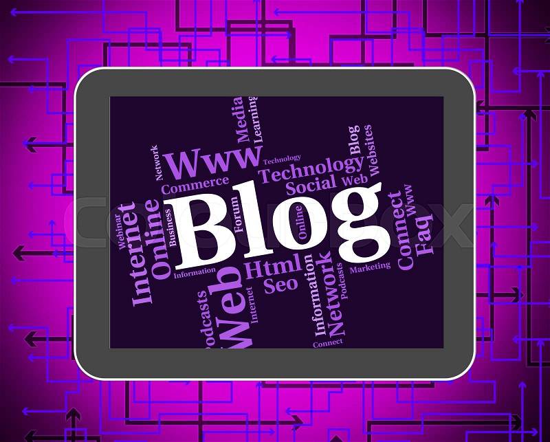 Blog Word Representing Web Site And Websites , stock photo