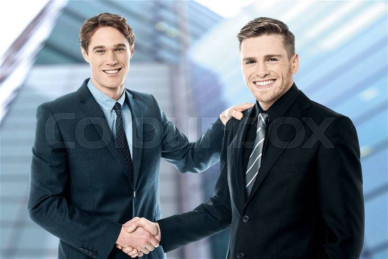 Congratulations! Deal is finalized, stock photo