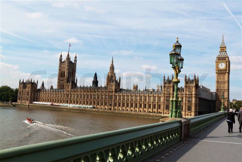 The English Parliament in London, United Kingdom, stock photo