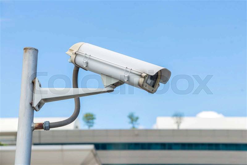 Security CCTV camera and urban video, electronic device, stock photo