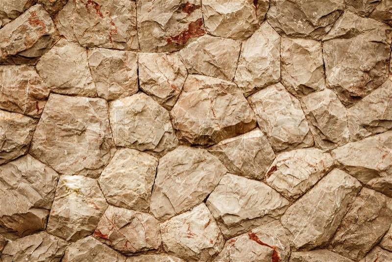Modern Stone Wall Close-Up, stock photo