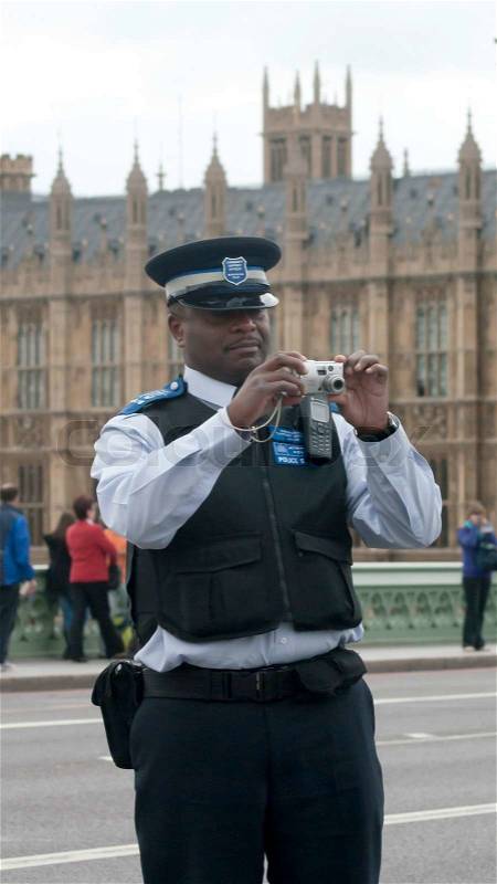 British policeman, stock photo