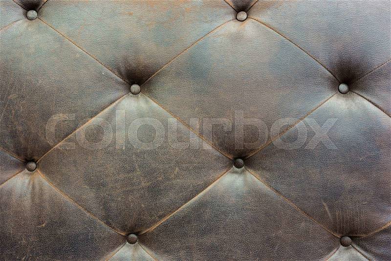 Genuine black leather upholstery background for a luxury decoration, stock photo