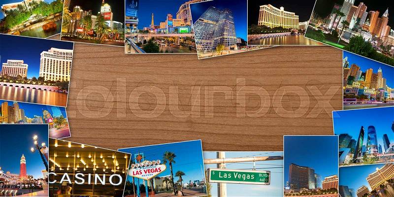 LAS VEGAS - DECEMBER 21: Famous Las Vegas casinos on December 21, 2013 in Las Vegas. Las Vegas is the gambling capital of US, stock photo